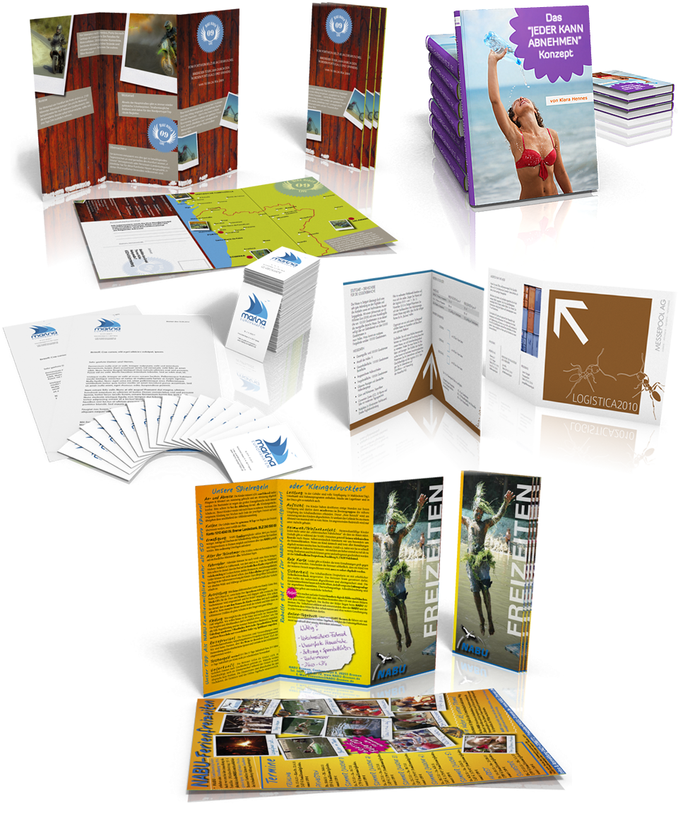 Ich gestalte alles! Von der kompletten Geschäftsaustattung bis zum dicken Wälzer.