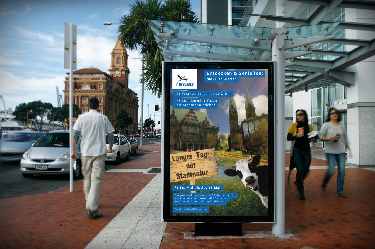 Grafikdesign für NABU Poster "Langer Tag der Stadtnatur" Bremen