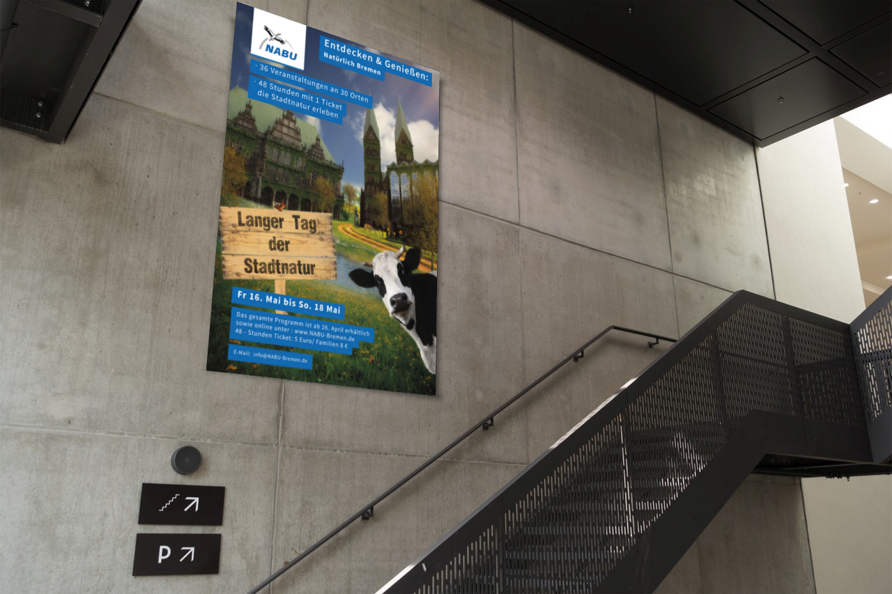 Grafikdesign für NABU Poster "Langer Tag der Stadtnatur" Bremen