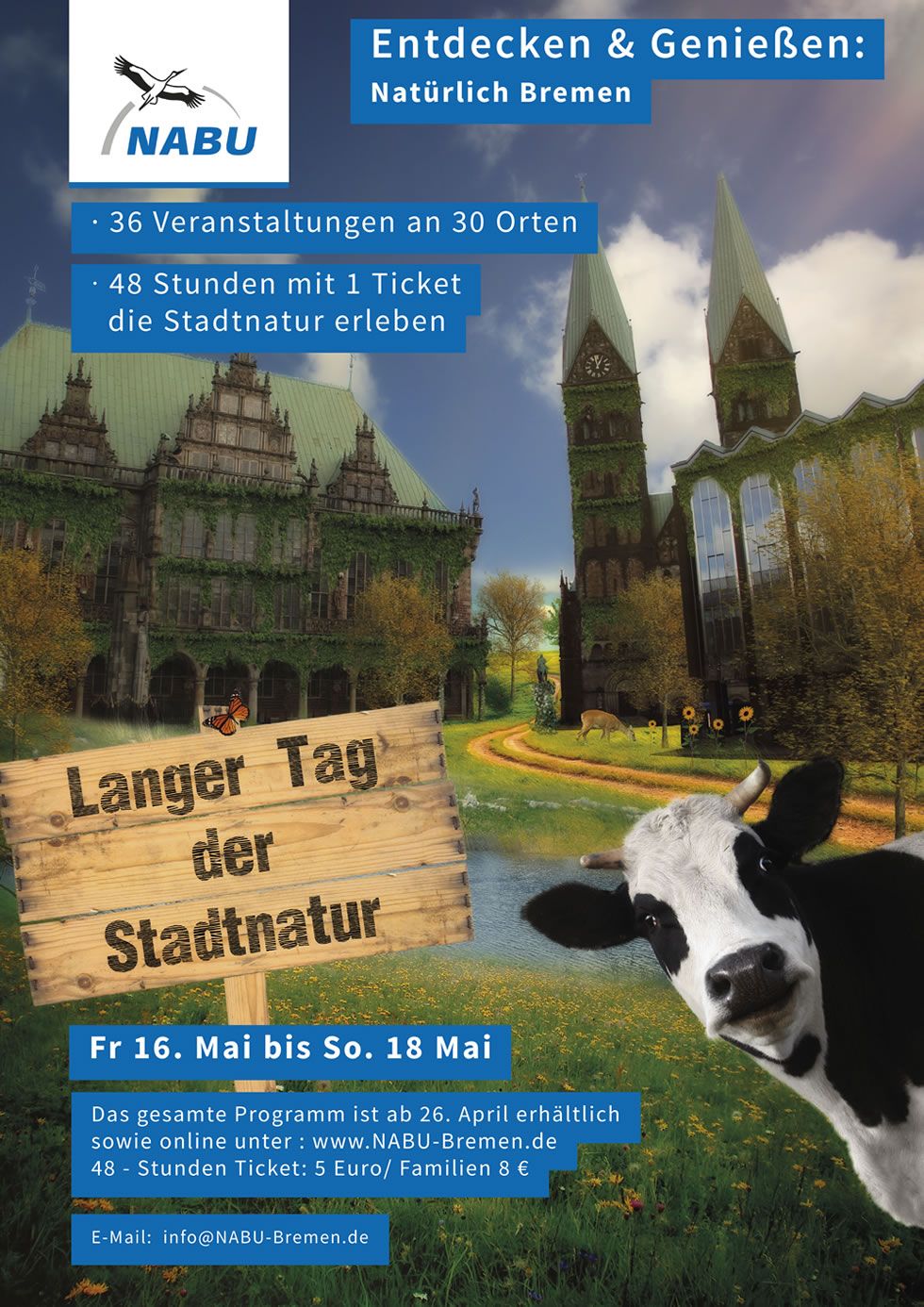 Posterdesign für den NABU - Naturschutz Poster für den langen Tag der Stadtnatur Bremen